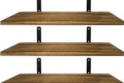 Shelves Wood Wall Mounted Shelf, Rustic Shelves Set of 5