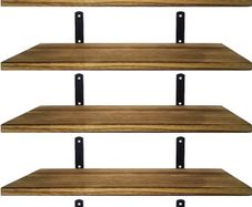 Shelves Wood Wall Mounted Shelf, Rustic Shelves Set of 5