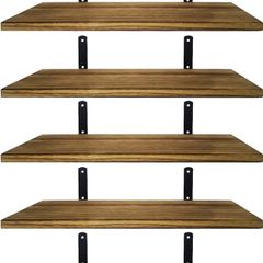 Shelves Wood Wall Mounted Shelf, Rustic Shelves Set of 5