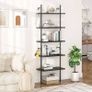 NEW SALE | Ladder Shelf 5-Tier Bookcase Rack 180CM Storage Unit with Metal Frame Floating Wall Shelf for Living Room, Office, Bedroom Image 5