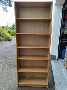 Two oak Ikea Billy Bookcases