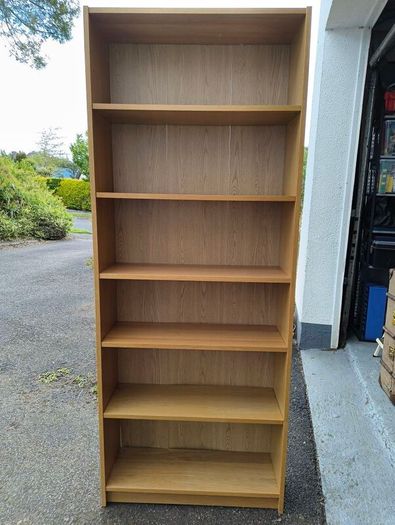 Two oak Ikea Billy Bookcases