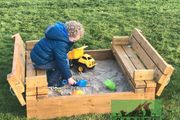 Wooden kids Sandbox