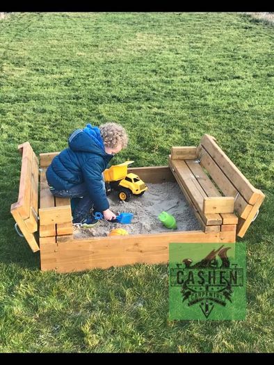Wooden kids Sandbox