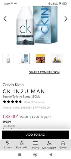 Calvin Klein eau de toilette spray 150 ml