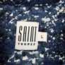 Ladies Navy Sheer Blouse by Saint Tropez Image 2