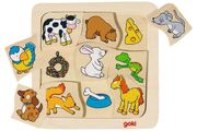 Goki Who Eats What? Wooden Matching Puzzle