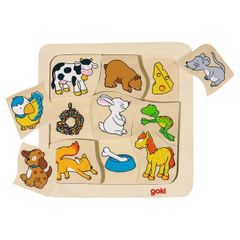 Goki Who Eats What? Wooden Matching Puzzle
