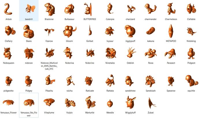 Pokemon figures paintable