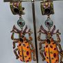Bejewelled Crystal Large Beetle Earrings Image 9