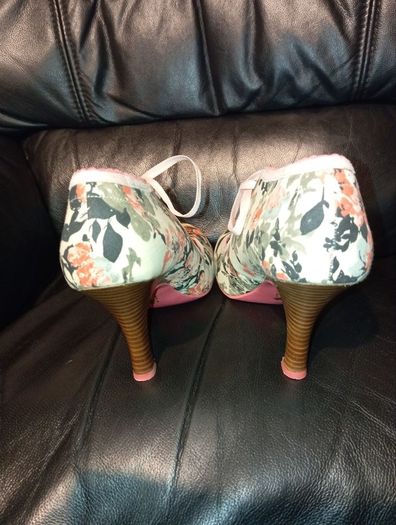 Floral Print Heels with Tassels