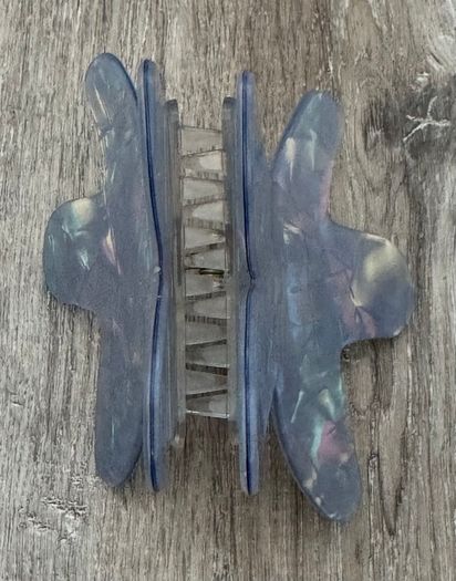 Iridescent Bluey Purple Starfish Claw Clip