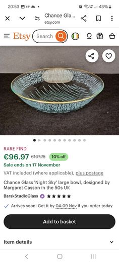 intage Retro Mid Century Modern Atomic Design Chance Brothers Fiestaware Set of Two Small Rectangular Dishes with Gilt Edging in the Very Rare Night Sky Pattern from 1957