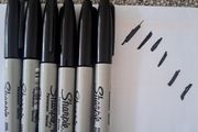 6 Sharpies Markers Black