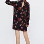 ZARA floral, high neck, long sleeves dress S Image 4