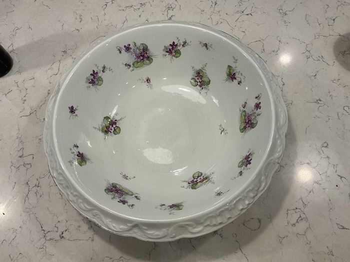 Empire Ware Antique Serving Bowl Lilac Print