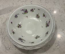 Empire Ware Antique Serving Bowl Lilac Print