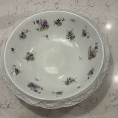 Empire Ware Antique Serving Bowl Lilac Print