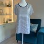 Ladies Navy & White Stripped Regatta Short Sleeved Tee Shirt Image 2