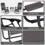 NEW SALE | 3pcs Sun Lounger Chairs with Table, Folding Zero Gravity Chairs, W/ Cup Holders, Grey Image 8
