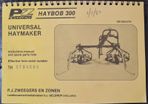 PZ Zweegers Haybob 300 Owners Manual