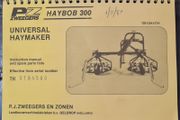 PZ Zweegers Haybob 300 Owners Manual