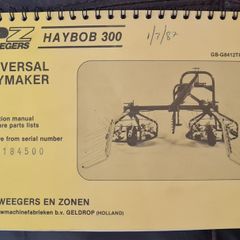 PZ Zweegers Haybob 300 Owners Manual