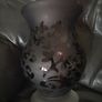 Large Frosted Glass Amethyst vase Image 3