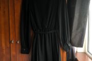 A WEAR black chiffon long sleeved dress