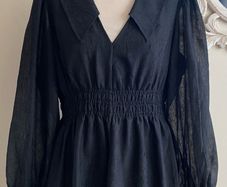 Ganni Crinkled Georgette Dress Size Uk8 (36)