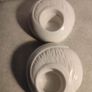 Belleek Living Porcelain Sand wave Ivory Tealight Votive Candle Holders x2 NO BOX. Image 7