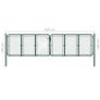 Garden Gate Steel 400x100 cm Green Image 5