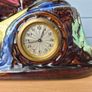 Magnificent Antique Walter Clock, Barbotine Earthenware, House/Chalet/Landscape Shape Image 3