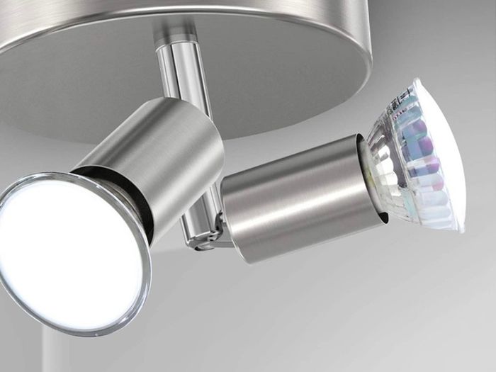 LED Ceiling Light Rotatable, 2 Way Round Plate LED Ceiling Spot Lights, 110mm (Including 2x4W GU10 LED Light Bulbs, 450LM, Cool White) LED Ceiling Lamp for Kitchen, Living Room DIFFERENT OPTIONS AVAILABLE, SEE PHOTOS (FREE POSTAGE)