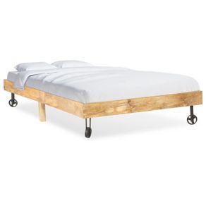 Bed Frame Solid Mango Wood 12x200 cm