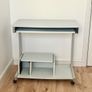 Computer Desk with Keyboard Tray & PC Tower Shelf Grey Image 2
