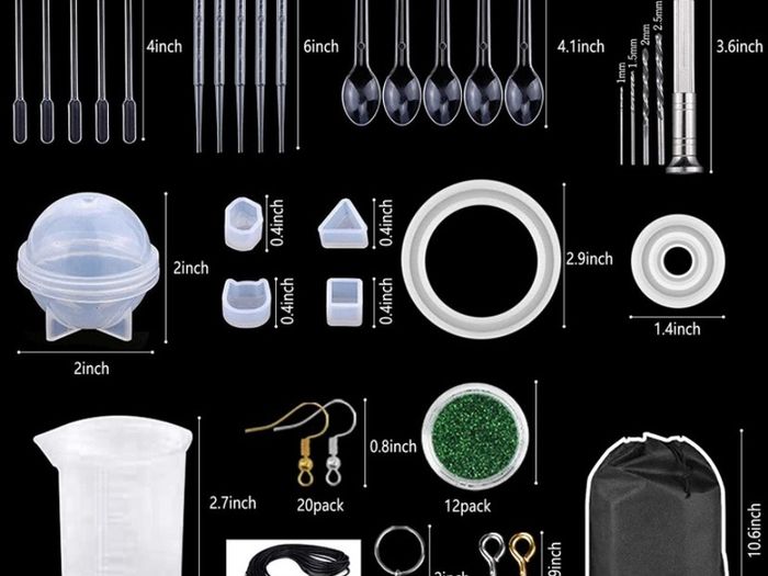 133 Pcs Resin Casting Molds and Tools Set, Jewelry Craft Moulds, Daohexi DIY Silicone Epoxy Resin Mold, for Resin Jewelry and Craft, Resin Craft Making Kit (FREE POSTAGE)
