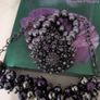 Purple Poppy Pearl Style & Stone Necklace & Bracelet Set. Costume  Jewellery.New. Image 2