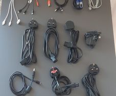 Electronics - Selection of Cables, Power Cords, Power Adapters