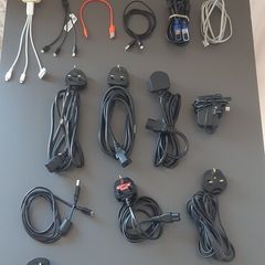 Electronics - Selection of Cables, Power Cords, Power Adapters