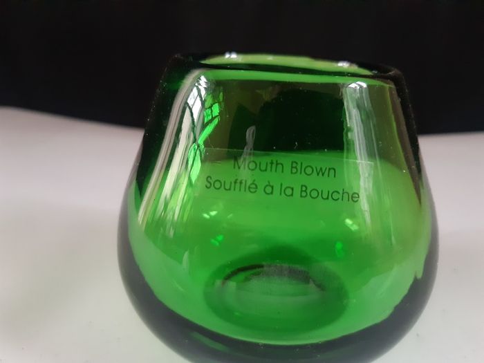 Green Glass Night Light Holder