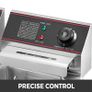 Electric Deep Fryer w/Dual Removable Tanks 12L 5000W Commercial Countertop Fryer for Chicken French Fries Frying Chips Image 4