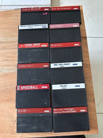 Sega Master System console and games Sonic