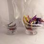 glass swans hand made and blown clear wedding gift present display decor shop art deco  Countertop hotel reception key holder  sweets  holder  Centre piece  figurine Image 4