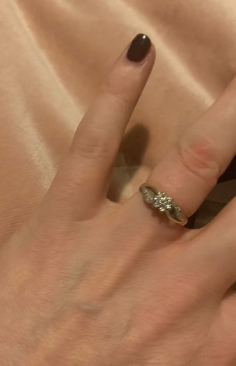 Gold and diamond ring