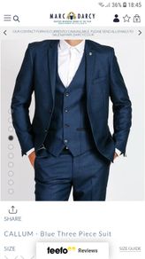 3 Piece Suit by Marc Darcy - Size 36R