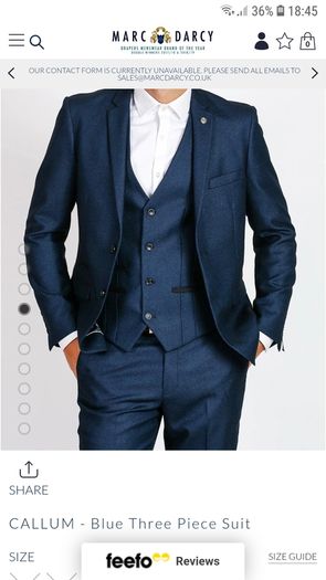 3 Piece Suit by Marc Darcy - Size 36R