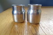 Stainless Steel Milk/Cream Containers x 2 for sale