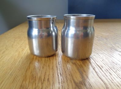 Stainless Steel Milk/Cream Containers x 2 for sale