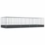 Aviary with Extension Silver 932x307x212 cm Steel Image 2